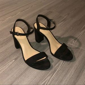 Abound Black Suede Heels